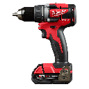 Milwaukee Kit de taladro/destornillador compacto sin escobillas M18 de 1/2"