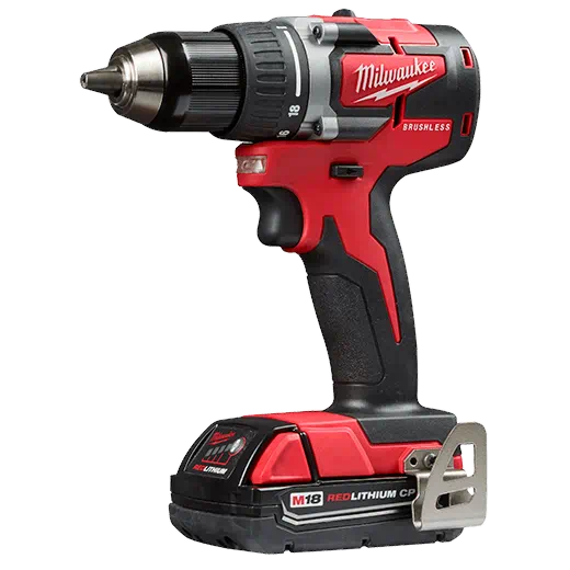 Milwaukee Kit de taladro/destornillador compacto sin escobillas M18 de 1/2"