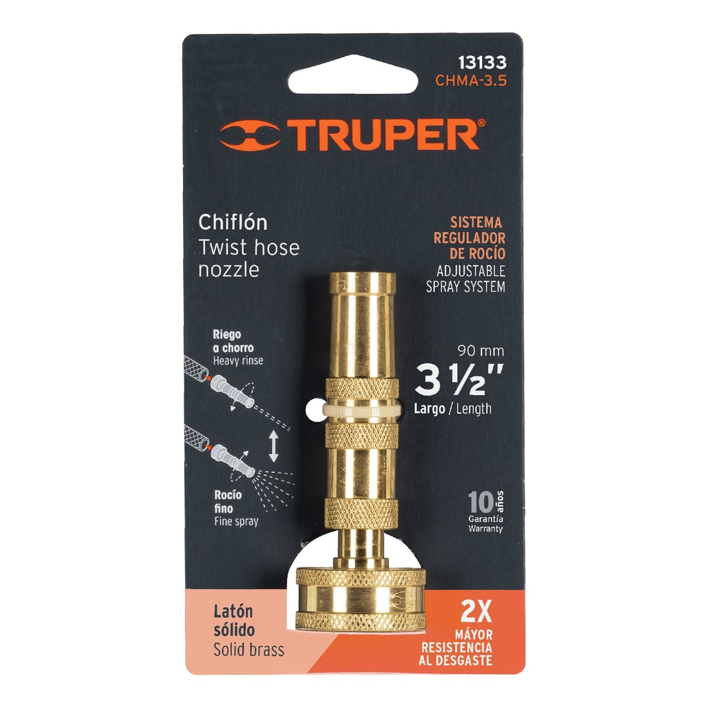 Truper Chiffon 3-1/2" Machined Brass