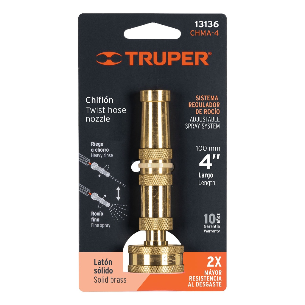 Truper Chiflón 4" de Latón