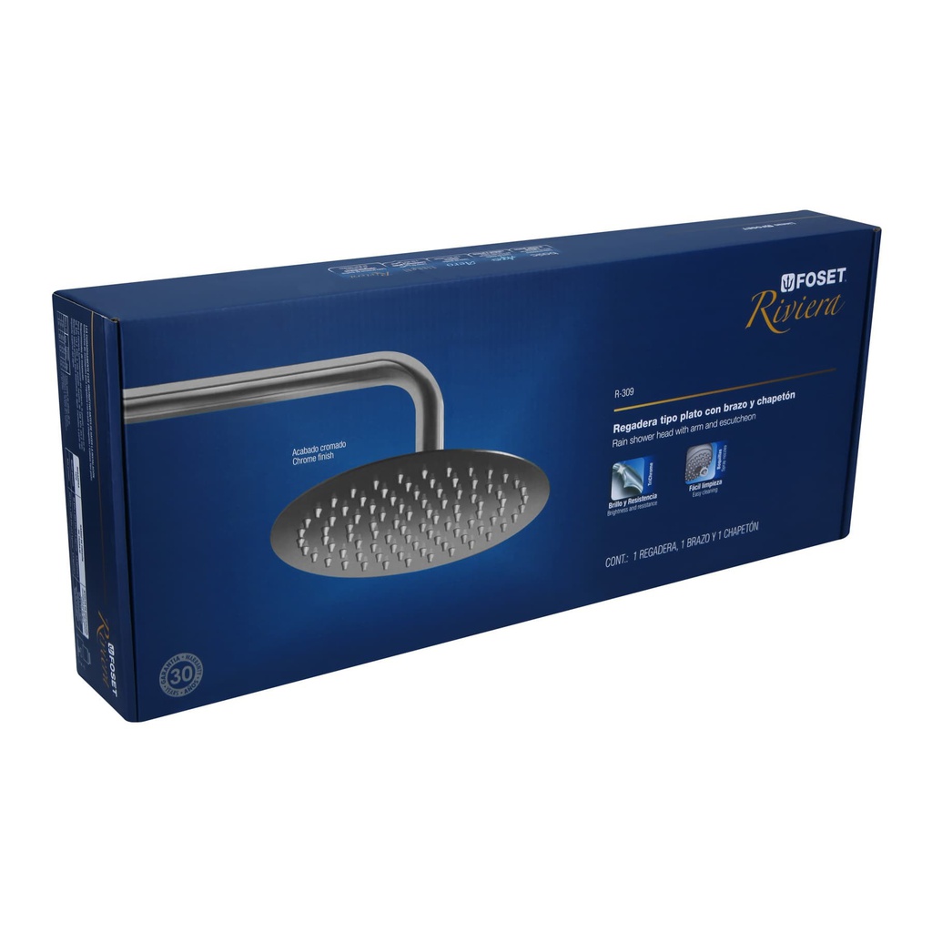 FOSET Regadera de Plato Redonda 8"