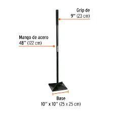 Pison 10" x 10" C/Mango Acero 