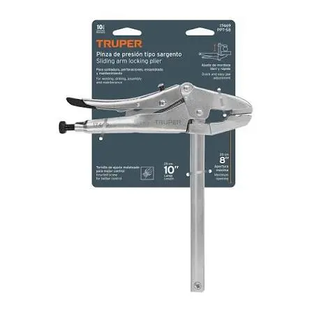 Truper Pinza Presion Tipo Sargento 8'' 