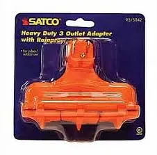 [11951] Satco Heavy D. Adapter 3 Outlet 