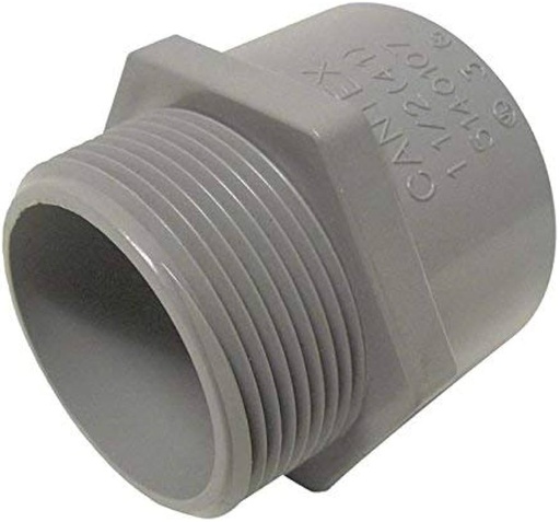 [013742] Adapter Macho Gris 1'' Con Lock Nut PVC